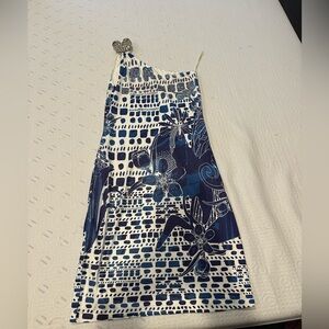 Dress by S-12 new one shoulder with rhinestone shoulder new